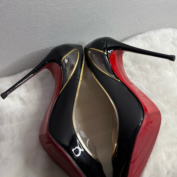 Christian Louboutin Shoes - CHRISTIAN LOUBOUTIN Black Pumps with Gold Detail